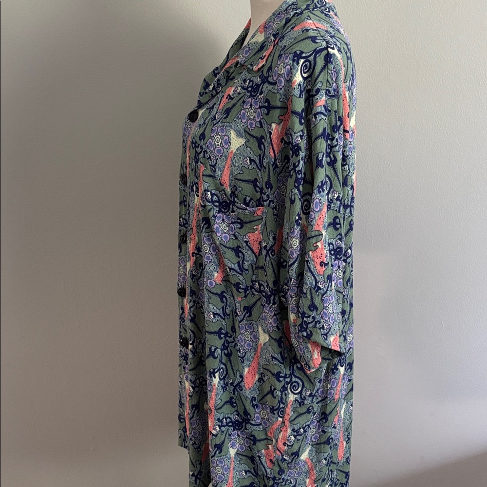 FLAX Jeanne Engelhart Button Front Top, Large - Picture 2 of 6